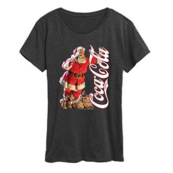 Women's Coca-Cola Santa Claus Vintage Logo Graphic Tee