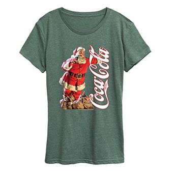 Women's Coca-Cola Santa Claus Vintage Logo Graphic Tee