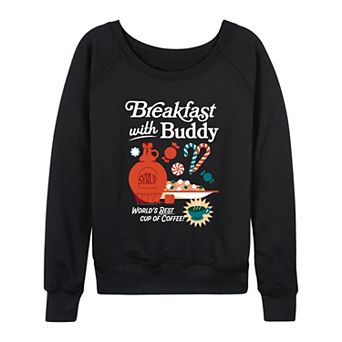 Women's Elf Breakfast with Buddy French Terry Long Sleeve Tee