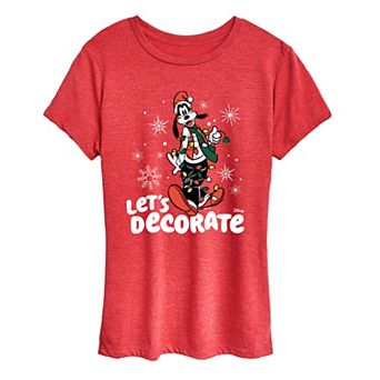 Women's Disney's Goofy "Let's Decorate" Christmas Graphic Tee