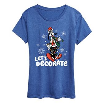 Women's Disney's Goofy "Let's Decorate" Christmas Graphic Tee