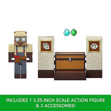 Mattel Minecraft Dusters Loot Stash Action Figure with Hidden Treasure Feature