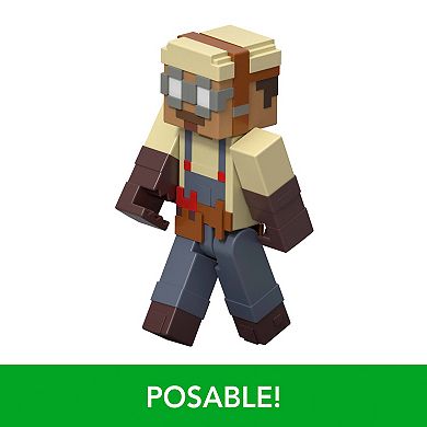 Mattel Minecraft Dusters Loot Stash Action Figure with Hidden Treasure Feature
