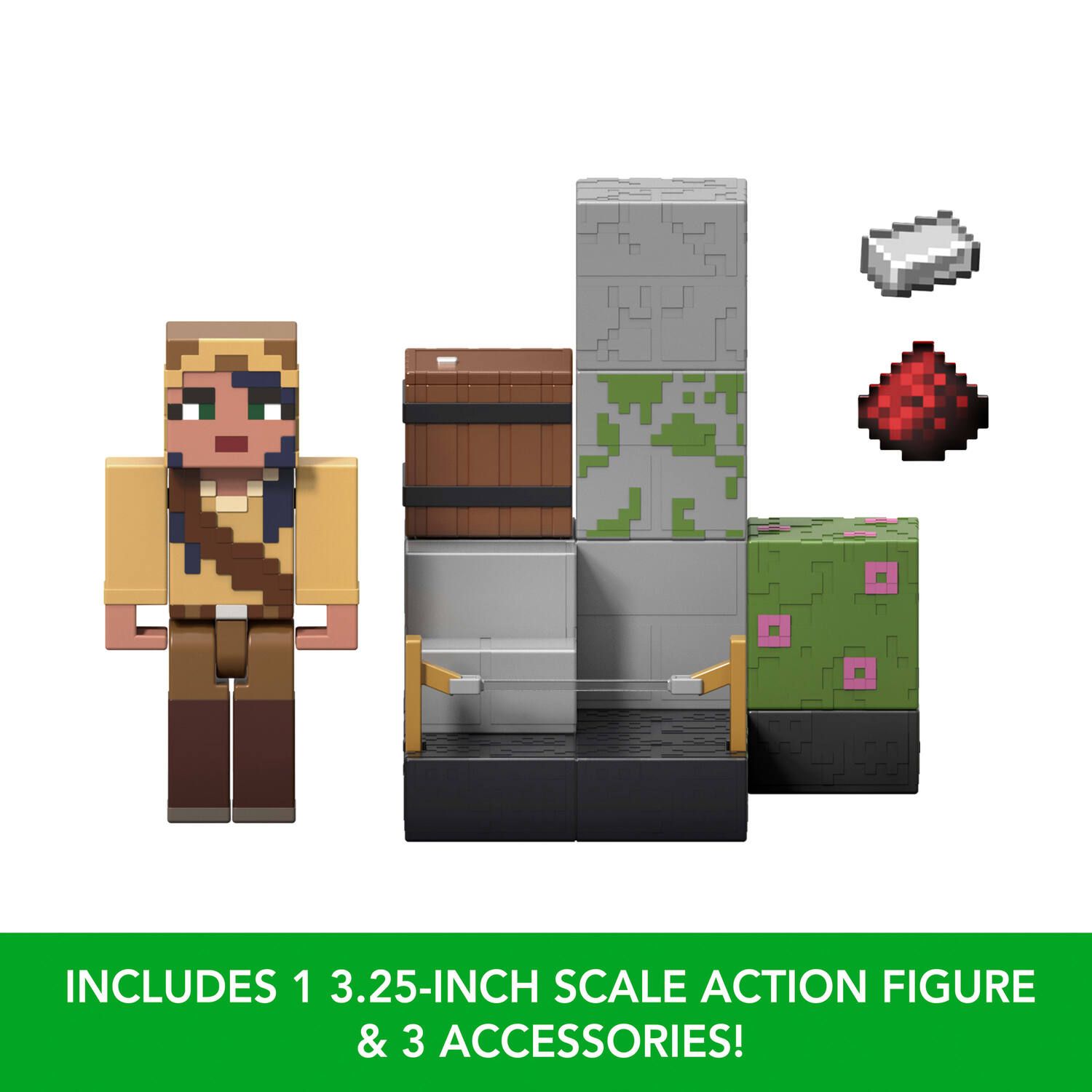 Детская фигурка Mattel Minecraft Trappers Trip Wire Action Figure & Zombie Trip Wire Feature — фото 4