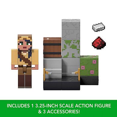 Mattel Minecraft Trappers Trip Wire Action Figure & Zombie Trip Wire Feature