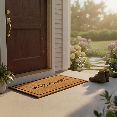 Coco Coir Door Mat Heavy Duty Backing Outdoor Indoor Welcome Mat