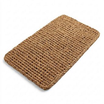 Coco Coir Doormat Hand Twisted Interwoven Fibers Breathable Scraper Mat Indoor Outdoor Entryways