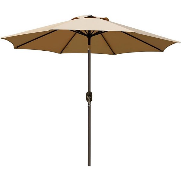 brace rib patio umbrella 9ft | 10ft | 6 Ribs Heavy-duty 11.5-Foot Patio Umbrella Thanks to the lightweight BestChoiceProducts10ftSolarLEDLightedOutdoorWoodgrainPatternSteelMarketPatioUmbrella-Gray Neo Arm & Frame Colour:Black