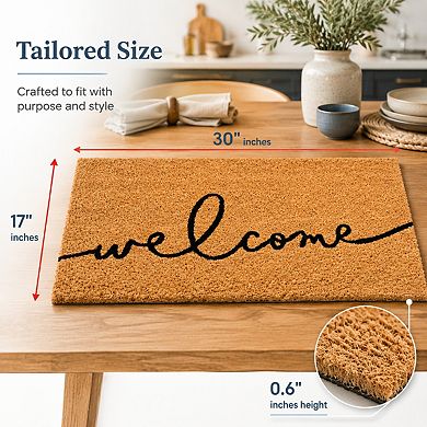 Coir Welcome Doormat Durable Sustainable Pet Friendly Easy Maintenance Indoor Outdoor