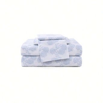 Crisp Percale Cotton Sheet Set Breathable 200TC Vintage Farmhouse