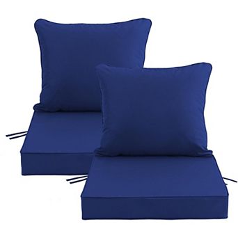 24x24 Inch Outdoor Chair Cushions Set of 2,Patio Furniture Cushions -Removable Cover,Water-Repellent