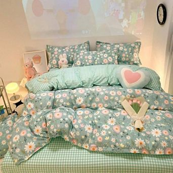 Botanical Daisy Floral Kids Microfiber Duvet Cover Set
