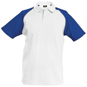 Kariban Mens Contrast Baseball Polo Shirt
