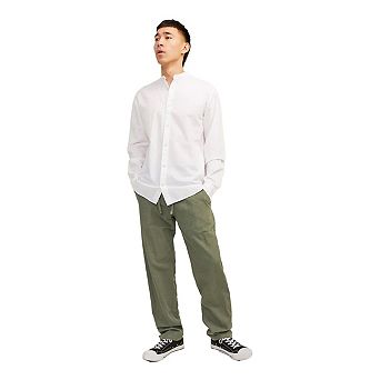 Jack And Jones Mens Linen Blend Relaxed Fit Trousers