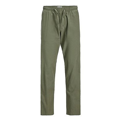 Jack And Jones Mens Linen Blend Relaxed Fit Trousers