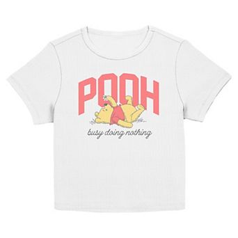 Juniors' Disney's Winnie the Pooh Busy Doing Nothing Graphic Baby Tee