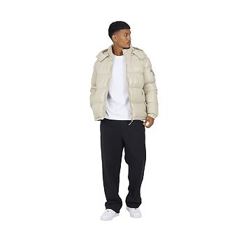 Brave Soul Mens Nylon Funnel Neck Padded Jacket