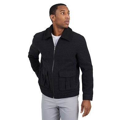 Brave Soul Mens Steffan Checked Wool Jacket