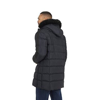 Brave Soul Mens Hooded Long Length Padded Jacket
