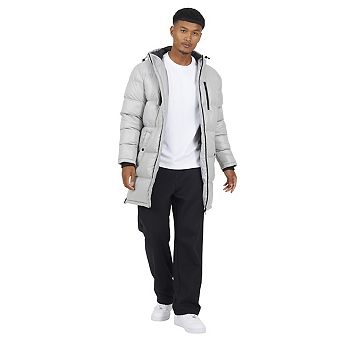 Brave Soul Mens Hooded Long Length Padded Jacket