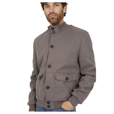 Brave Soul Mens Maison Faux Wool Funnel Neck er Jacket