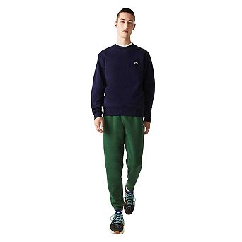 Lacoste Mens Embroidered Logo Fleece Crew Neck Sweatshirt