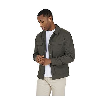 Brave Soul Mens Collared Button-Down Jacket