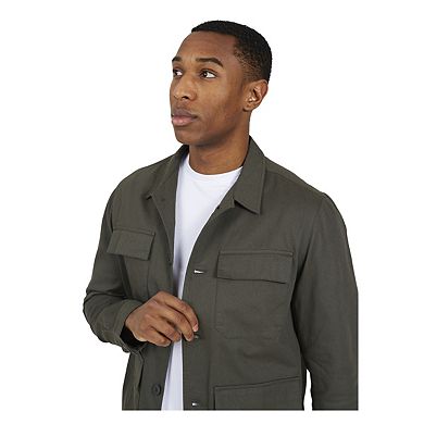 Brave Soul Mens Collared Button-Down Jacket