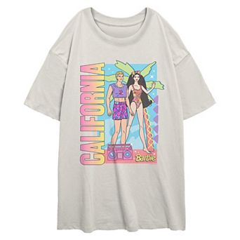 Juniors' Barbie & Ken California Oversized Graphic Tee