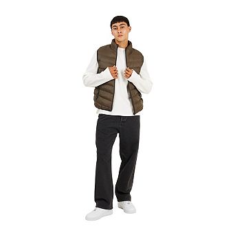 Brave Soul Mens Chevron Quilted Padded Gilet