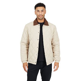 Brave Soul Mens Quilted Padded Coach Jacket