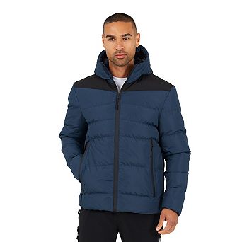 Brave Soul Mens Quilted Padded Hooded Jacket
