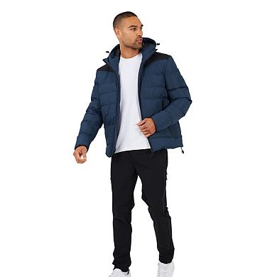 Brave Soul Mens Quilted Padded Hooded Jacket