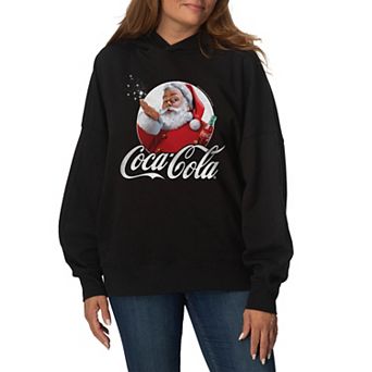 Women's Coca-Cola Santa Claus Oversized Fleece Hoodie Sweatshirt