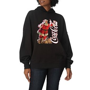 Women's Coca-Cola Santa Claus Oversized Fleece Hoodie Sweatshirt