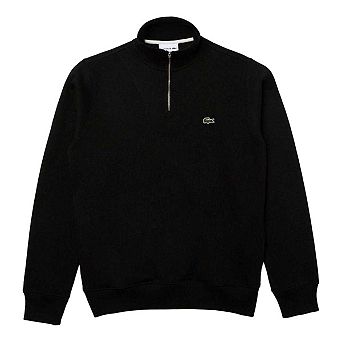 Lacoste Mens Cotton Blend Quarter Zip Sweatshirt