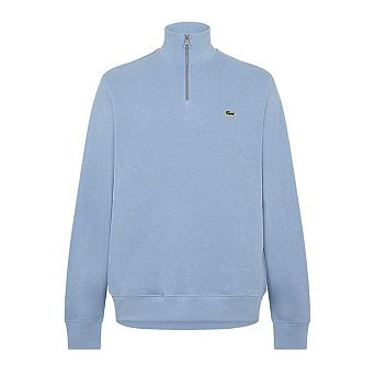 Lacoste Mens Cotton Blend Quarter Zip Sweatshirt