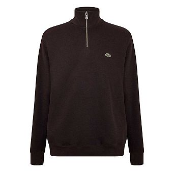 Lacoste Mens Cotton Blend Quarter Zip Sweatshirt