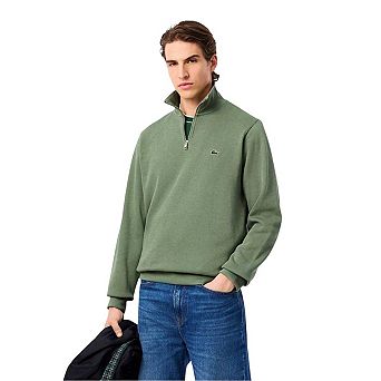 Lacoste Mens Cotton Blend Quarter Zip Sweatshirt