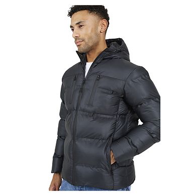 Brave Soul Mens Heat Sealed Baffles Padded Jacket