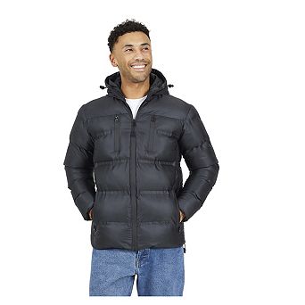 Brave Soul Mens Heat Sealed Baffles Padded Jacket