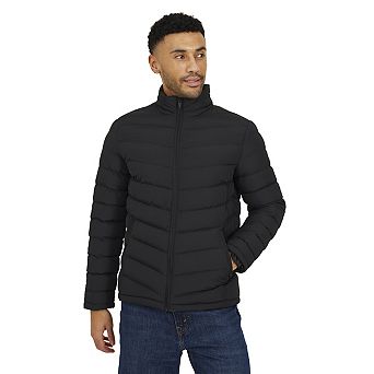 Brave Soul Mens Quilted Funnel Neck Padded Jacket