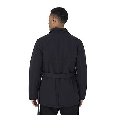 Brave Soul Mens Padded Double-Breasted Trench Coat