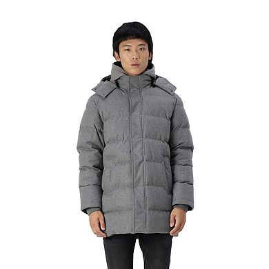Brave Soul Mens Smart Detachable Hood Puffer Jacket