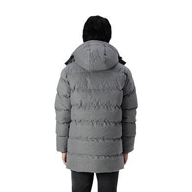 Brave Soul Mens Smart Detachable Hood Puffer Jacket