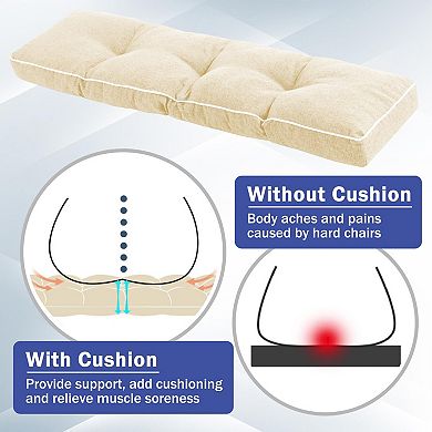 Bench Cushion Memory Foam Indoor Outdoor Non-slip