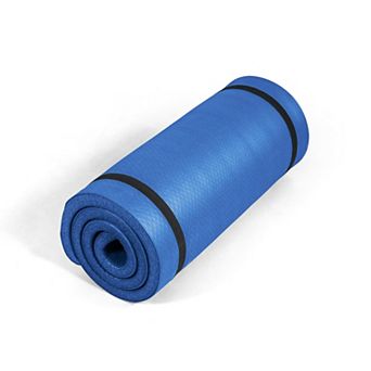 1-inch Thick Yoga Mat High Density Non Slip Exercise Mat w/Carrying Strap for Pilates Home Gym