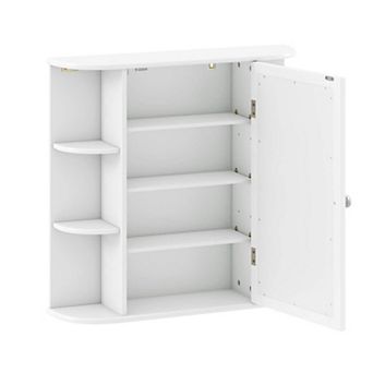 Costway Multipurpose Mount Wall Surface Bathroom Storage Cabinet Mirror