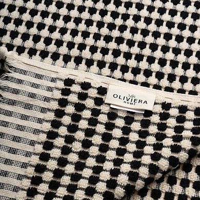 Dots Turkish Cotton Terry Bath and Hand Towel - Set