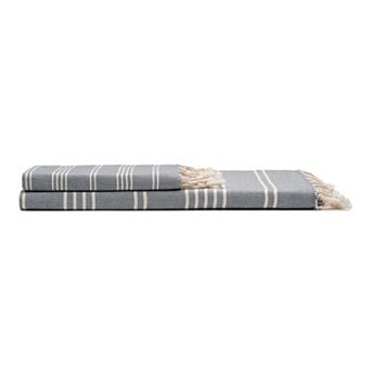 Essential Stripe Turkish Cotton Bath and Hand Towel - Set